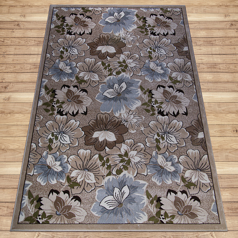 Российский прямой бежевый ковер круиз 22404