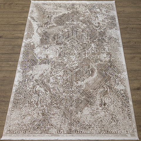 Российский прямой бежевый ковер премиум 20102